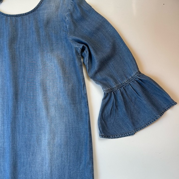 NWT Anthropologie Cloth & Stone Chambray Shift Dress Blue Size S - Picture 4 of 13